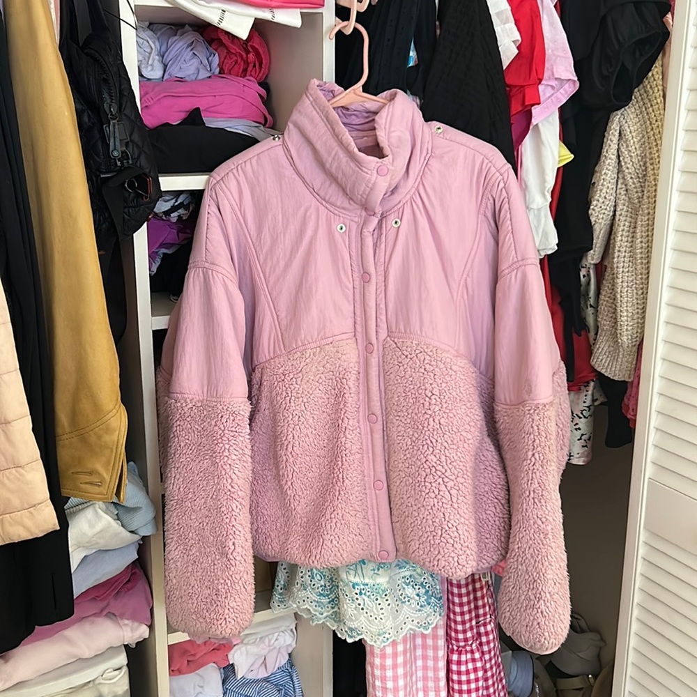 Free people movement adventure awaits fleece jacket size L